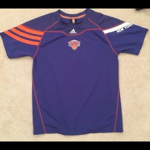 New York Knicks Adidas Warmup T-Shirt Youth L